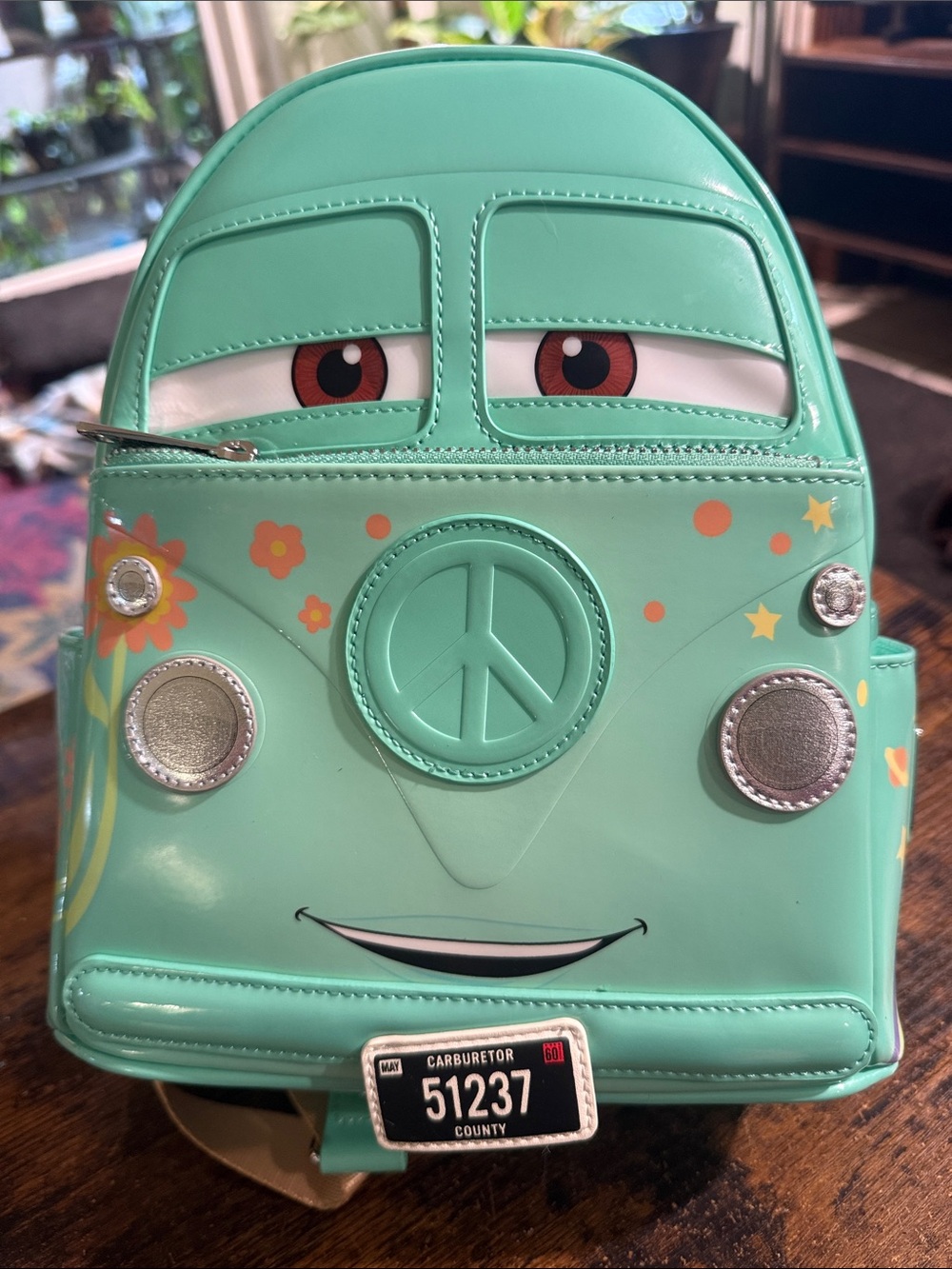 Loungefly Pixar Cars Fillmore Cosplay Mini Backpack. Brand new , never used!!!